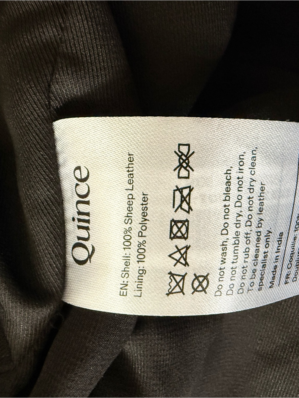 Quince Black Leather Oversized Bomber Jacket - Picture 8 of 10